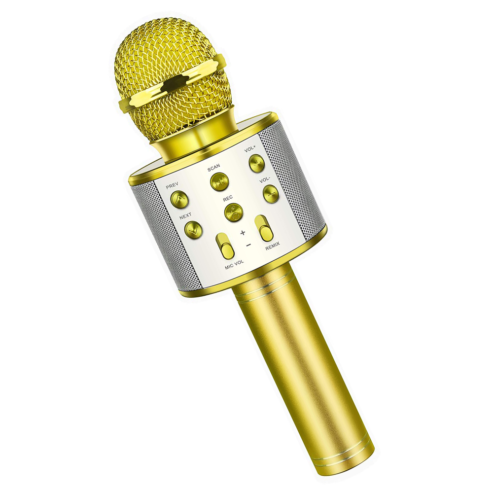 Wireless microphone Portable Wireless Karaoke Microphone,Mini Handheld Cellphone Karaoke Player Built-in Bluetooth Speaker,Karaoke MIC Machine color : Gold Wireless microphone Portable Wireless Karaoke Microphone,Mini Handheld Cellphone Karaoke Player Built-in Bluetooth Speaker,Karaoke MIC Machine color : Gold